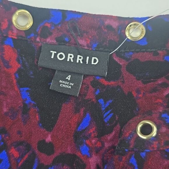 Torrid -245 Sleeveless Crepe Animal Print Top Blouse Women's Plus size 4X - Picture 3 of 10